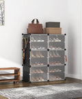 Space Saving 6 Tier Shoe Rack Organizer Holds 24 Pairs Free Standing Stackable Shoe Cabinet With 2 Versatile Hooks For Bedroom