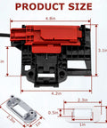 Dimensions of Washer Lid Lock Switch Assembly Replacement Kit With 4 Wire Plug Bezel And Instructions Easy Install