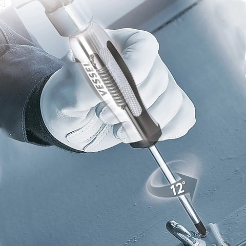 Dual Function Impact Driver And Screwdriver In One No 2 Cross Point Tip For JIS And Phillips Magnetic Black Coated Tip Cam Mechanism Rotates Shaft 12 Degrees With Each Hammer Hit Ergonomic Hard Plastic And Soft Elastomer Grip