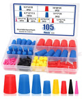 Premium Silicone Rubber Tapered Plug Set 105 Pcs High Temp Masking Plows For Powder Coating, Heat Resistant Cone Assortment Kit To Keep Your Gear Safe And Sound. 105-piece silicone plugs in assorted sizes and colors in storage case