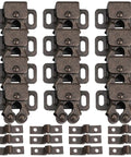 Double Roller Cabinet Latch Set 20 Pack In Coffee Color Made Of Cold Rolled Steel for pantry and cupboard with brackets