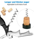 Metal corkscrew from 40 Piece 3 In 1 Wine Opener Corkscrew Set With Serrated Foil Cutter For Waiters And Home Bars