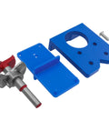 Amazon Yakamoz 35mm concealed hinge jig kit with blue plastic guide blocks and carbide drill bit for cabinet doors