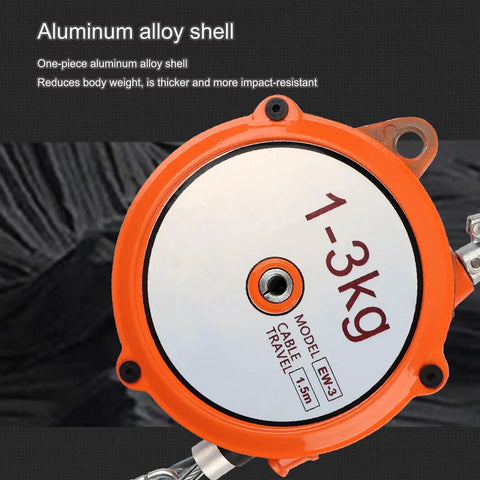 Adjustable Retractable Balance Scale With 1.5 Meter Wire Rope, 1-60kg Load Capacity, aluminum body close-up