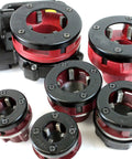 Rig Ready Handheld 2000W Electric Pipe Threader With Reversible Motor And Six Piece Npt Steel Dies close-up of steel dies and threading head.