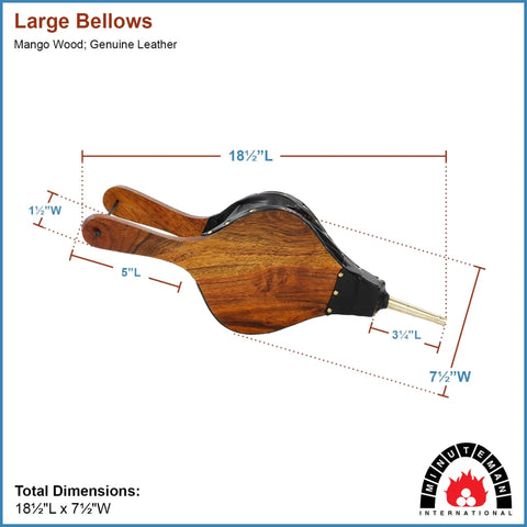 Kickstart Your Cabin Nights With Top Shelf Large Bellows Crafted From Solid Mango Wood And Durable Black Leather Upgraded With Rust Proof Brass Fittings For Lightning Fast Air Blasts That Quickly Ignite Kindling And Fuel Crackling Fires Zero Extra Gear