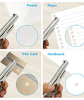 Professional Hardened Steel One Hand Sheet Metal Hole Punch That Easily Shreds Copper Brass Aluminum And Thin Steel Plates With Zero Sweat Heavy Duty Smooth Operator demonstrating hole punching through various materials.