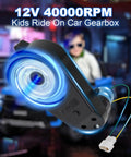 Close-up of Two Pack 12V RS550 High Speed Motor Gearbox 40000RPM Upgrade for Kids Ride On Cars and Toys Replacement Parts