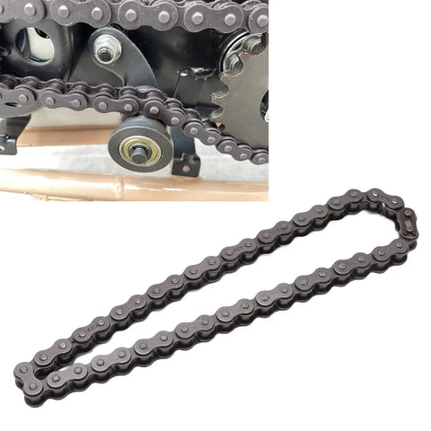 Heavy Duty Steel Alloy Chain Roller Tensioner Kit For 420 Mini Bike, Durable Drive System With Spring And Link For 212cc 196cc Engine Upfits And Baja Rides installed on 420 chain