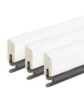 Brown Primed Hardwood And Vinyl Clad Foam Nail On Top And Sides Door Seal Kit Three Piece Set Paintable Weather Stripping