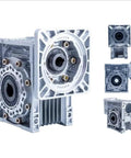 Beefy Worm Gear Reducer With 14mm Input Shaft, Adjustable Reduction From 5 To 1 Up To 100 To 1, Ideal For CNC, Robotics, And Automation, FA 80B14 Compatible, TKM28B 7.5 Series Gearbox, Durable Metal Gear Set For Heavy Duty, metal worm gearbox