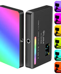 Portable RGB LED Video Light Panel For Cameras 0 To 360 Degree Color Range 2500K To 9000K 95 Plus CRI Rechargeable 3100mAh LED