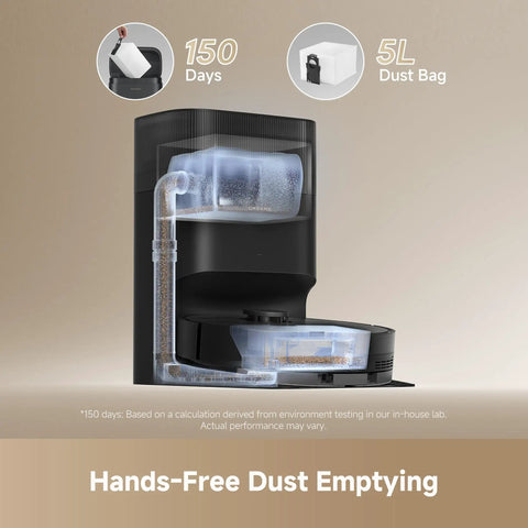 D20 Plus Robot Vacuum And Mop With 13000 Pa Suction Self Emptying 5L Dust Bag DuoBrush For Pet Hair LDS Mapping