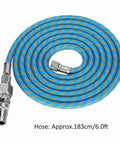 Flexible Nylon Braided Airbrush Air Hose Kit 6 Feet Long with Kink Resistant Build and 1/8 To 1/4 Inch Quick Connects.