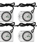 4 Pack Map Scale Acrylic Outdoor Navigation Tools For Hiking And Camping Survival with rope and carry buckle shown.