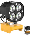 6000 Lumens Cordless LED Work Light With 40W Power And 120 Degree Adjustable Head Low Voltage Protection Compatible With 20V Batteries
