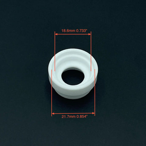 TIG Insulator Cup Gaskets 300HS Replacement Pack For CK 17 18 26 TIG Welding Torch, single gasket with dimensions.