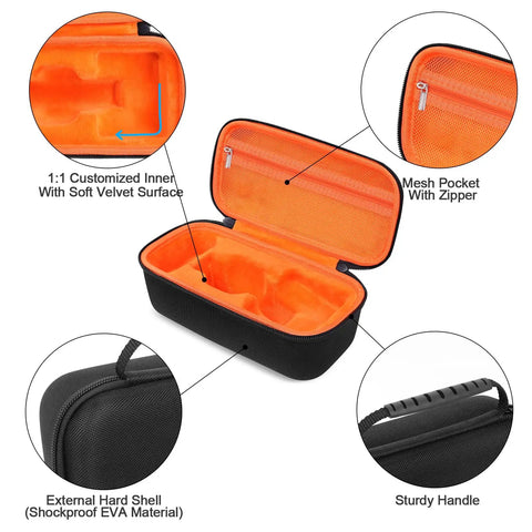 Carrying Case With Custom Insert For Garmin Approach R10 Golf Launch Monitor, Your Go To Travel Organizer Bag, Orange Interior
