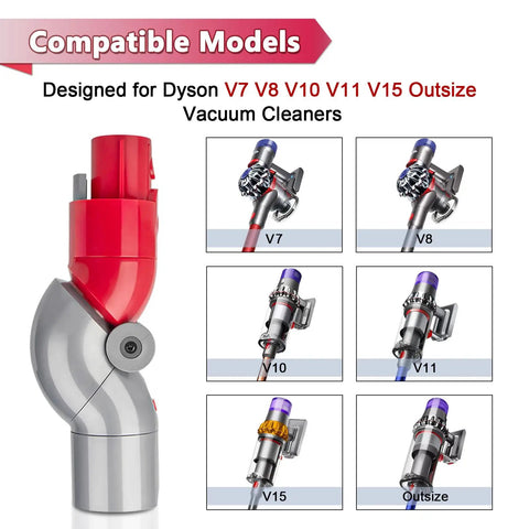 Top And Bottom Adapter For V7 V8 V10 V11 Cordless Vacuum Quick Release Tool with model compatibility illustration