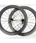 700c Carbon Road Bike Wheelset With Deep Section 60 65mm Aero Rims Matte Black Lightweight Spokes For Beast Mode Speed Reduced Drag Road Racing Performance