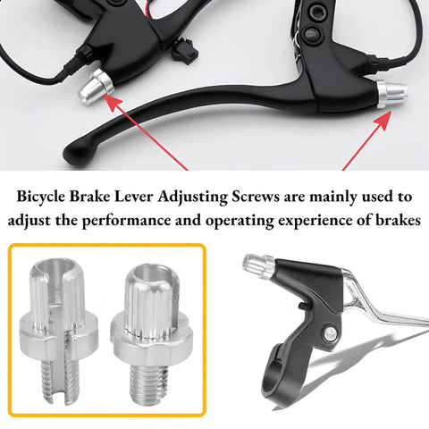 Beefy 7mm M7 Brake Lever Adjusters 2 Pack For Road And Mountain Bikes Aluminum Alloy Silver High Quality Brake Lever Screws