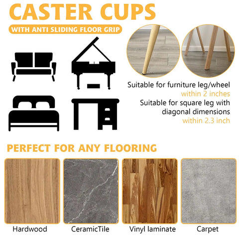 Straight Up Heavy Duty Rubber Floor Savers And Non Slip Furniture Pads to protect hardwood, ceramic tile, and carpet surfaces.
