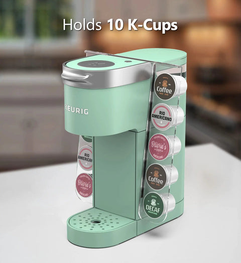 Keurig K Mini Cup Organizer Holder Holds 10 Pods Space Saving Acrylic Rack For Single Serve Coffee Makers Fits K Mini