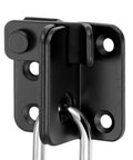 Two Pack Heavy Duty Flip Latches in black stainless steel for barn gates and sliding doors great for cabinets and closets 1.81 by 1.77 inches