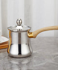 Turkish Coffee Pot Set 720ml 24oz Stainless Steel Briki Cezve For Turkish Greek Arabic Coffee Maker With Bakelite Handle.