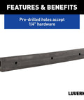 20 Inch Universal Rubber Bumper Guard Strips For Loading Docks And Trucks Rear Fender Pad Bump Stop Heavy Duty Rubber Guard For Vans Trailers And Delivery Vehicles 2 Pack, showing pre-drilled holes for hardware