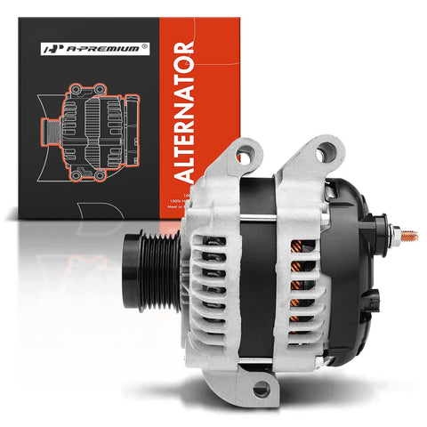 Alternator For Chrysler 300 Dodge Challenger Charger Durango And Jeep Grand Cherokee V8 5.7L 12V 180A Clockwise 6 Groove Pulley Replacement 4210007020 front view