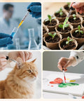Glass Dropper Set With 10 Pieces Featuring 8 1ml Droppers And 2 Cleaning Tools used for lab, gardening, pet care, and art
