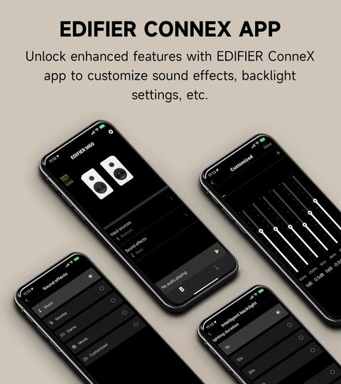 Image showing the Edifier Connex app interface for M60 Desktop Bluetooth Speaker System That Cranks Out 66W RMS, Hi Fi Audio, LDAC.