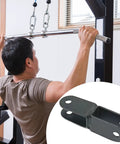 Double Pulley Wheel Bracket For Home Gym Pull Down Attachment Roller Pulley Rack Cross U Shaped DIY Fitness Gear on cable machine