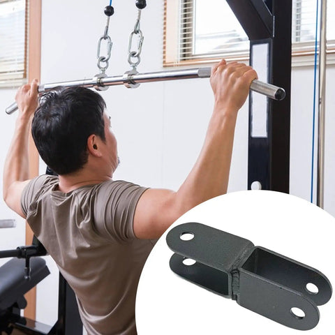 Double Pulley Wheel Bracket For Home Gym Pull Down Attachment Roller Pulley Rack Cross U Shaped DIY Fitness Gear on cable machine