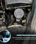 Windshield Washer Fluid Reservoir Cap Replacement For Chevy GMC Buick Cadillac, installed in engine bay, leak free fit