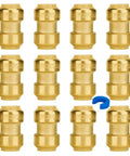 Three Quarter Inch Push To Connect Plumbing Fittings Pack Of 12 Lead Free Brass For Pex Piping Copper And CPVC Compatible With Pex Pipe Includes Disconnect Clip And Certified ASSE 1061 NSF ANSI 61 UPC cUPC