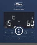 Control panel of Heavy Duty Boss Mode Ultrasonic Cleaner With Slick Stainless Steel Tank showcasing settings and temperature.