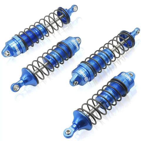 Oil Shock Absorber Damper Set For 1 By 10 RC Traxxas Slash 2WD And 4X4, blue with leak-proof sealing, set of four