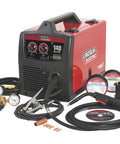 Compact And Portable Mig Welder Perfect For DIY Projects Uses Flux Core Or Mild Steel Easy To Operate At Home With 120 Volt Power, Includes Accessories.