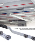 Duct Stretcher Tool For HVAC Installations And Repairs shown with metal sheet ductwork in industrial space