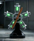 Five Cylinder Radial Engine Model Kit That Actually Runs With LED Lights 1:5 Scale Aircraft Engine 3D Printed Mechanical Assembly Toy, front view with propeller and start button