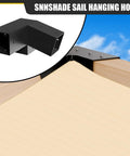 4x4 Woodworks Pergola Brackets Kit With 15 Degree Three Way Brackets 75 Degree Three Way Brackets And Four Posts Heavy Duty Steel Construction With Black Powder Coat Durable Outdoor Slanted Roof Support Kit For Pergolas showing black steel bracket on pergola frame