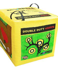 Beast Mode Archery Target Bag For 450 FPS Practice Cube Field Point Target With Bullseyes Nine Ball Dartboard And Deer Vitals Portable Durable Yellow Bright product image.