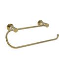 Fresno Collection Wall Mounted Paper Towel Holder In Unlacquered Brass Finish with Solid Brass Construction, side view
