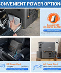 Top Tier Game Changer 12 Volt Portable Freezer And Compressor Cooler With Dual U20 Batteries showing power connections and setup options.