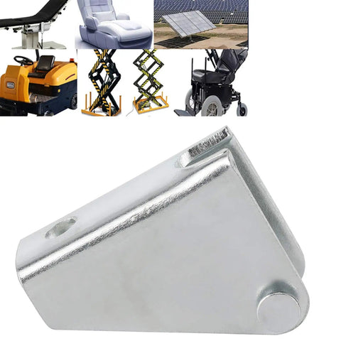 Heavy-duty metal bracket for eight piece linear actuator mounting in robotics and machinery projects.