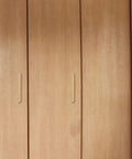 Wardrobe with Concealed Zinc Alloy Cabinet Pull Handle Set 80mm Long Arc Edge With Brushed Gold Finish No Drill Install