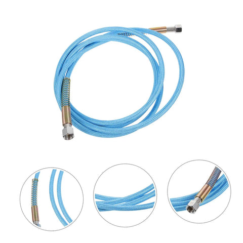 Heavy Duty PTFE Steam Hose For Steam Irons, Lightweight, Flexible And Built To Last, Reliable Steam Supply Line in blue close-up
