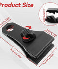 Heavy Duty Tarp Clips Set Of 6 With Lock Grip And Thumb Screws, dimensions labeled, detailed view of jaws